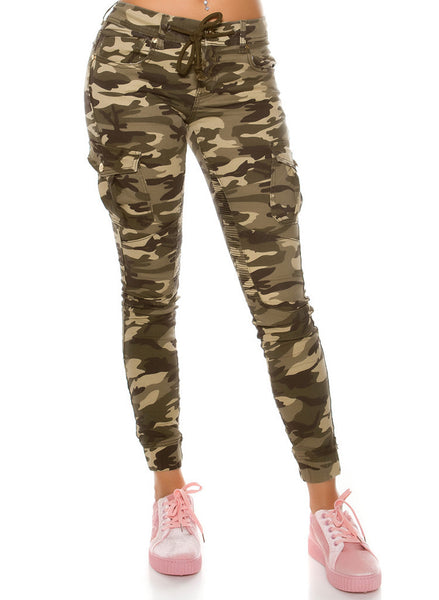 Women's Girls Stylish Ladies  Military Camouflage cargo trousers jeans -  Urban Direct Women's clothing