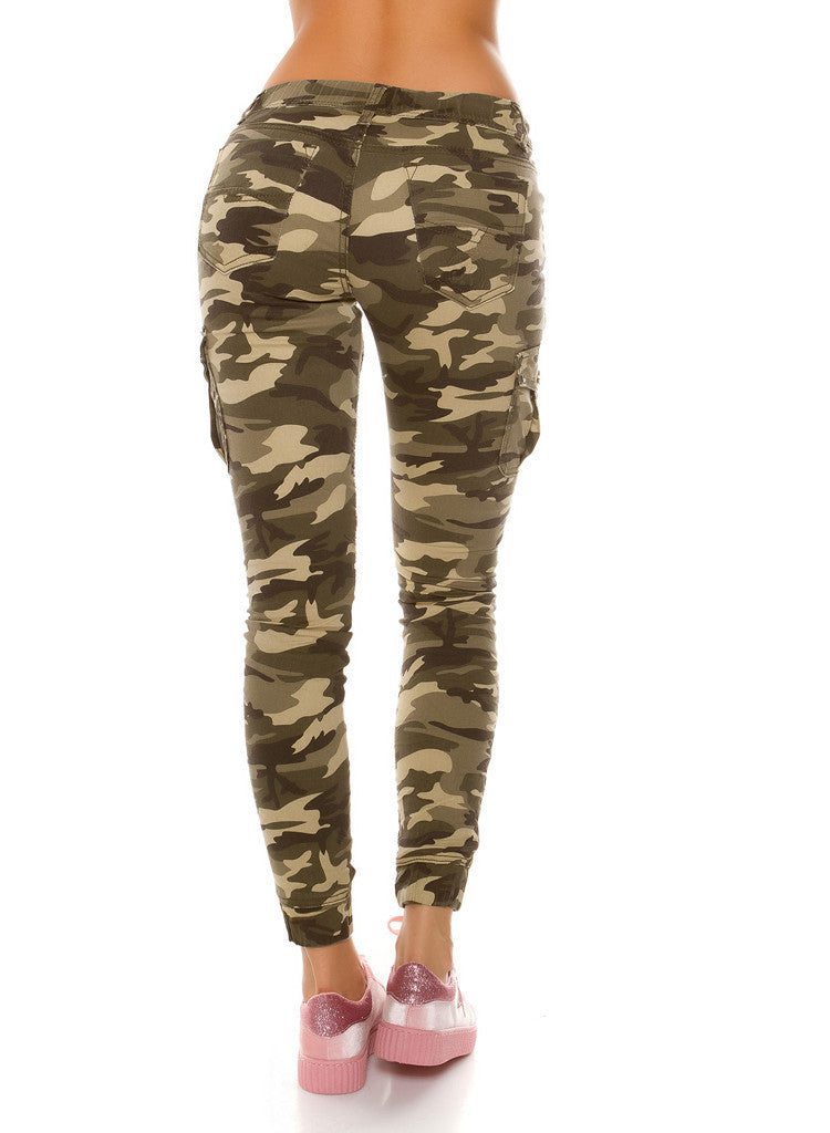 Women's Girls Stylish Ladies  Military Camouflage cargo trousers jeans -  Urban Direct Women's clothing