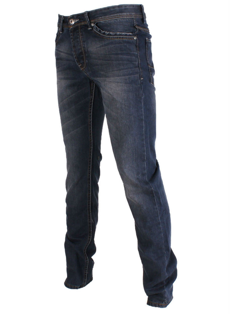 Mens Relaxed fit straight leg Casual blue jeans. -  Urban Direct Women's clothing